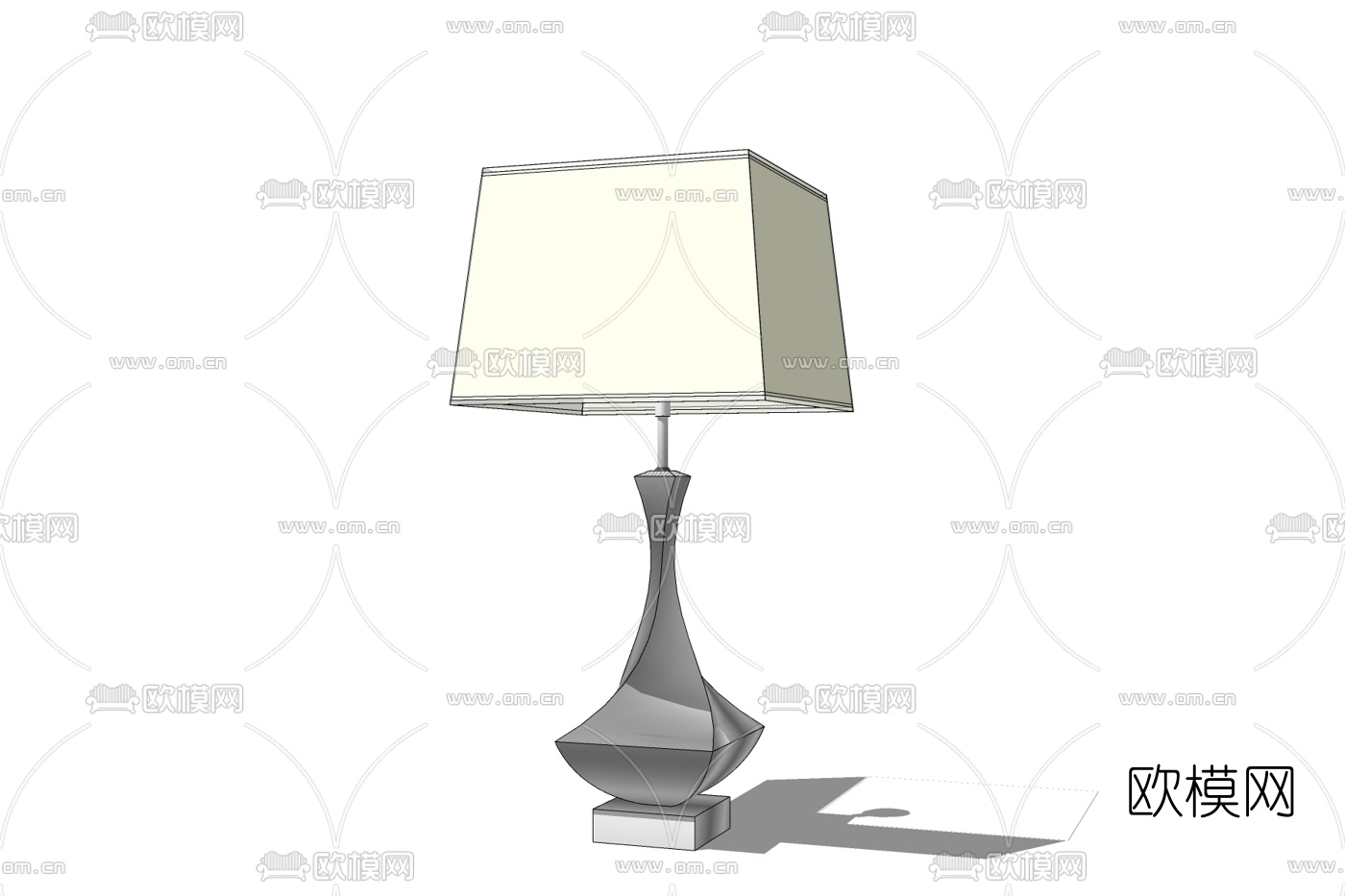 简欧台灯免费su模型下载