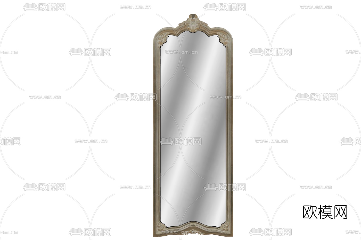 欧式立体式镜子免费su模型下载