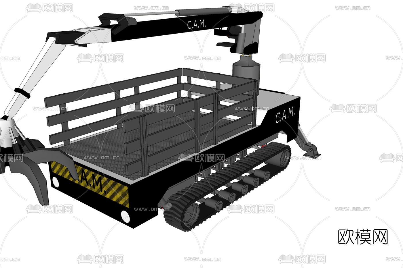 工业风挖掘机免费su模型下载
