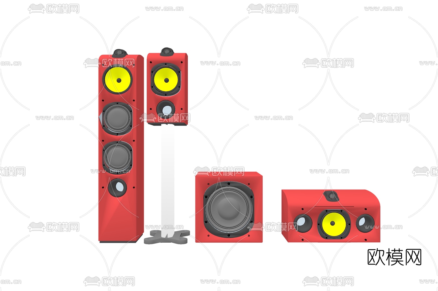 现代音响设备免费su模型下载
