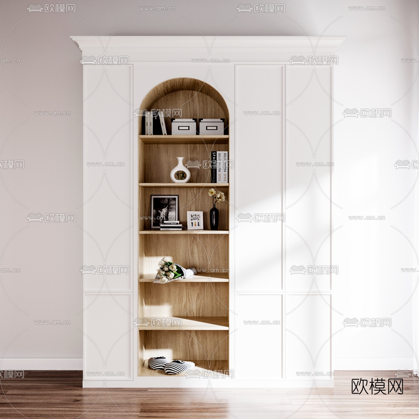 北欧烤漆装饰柜3d模型
