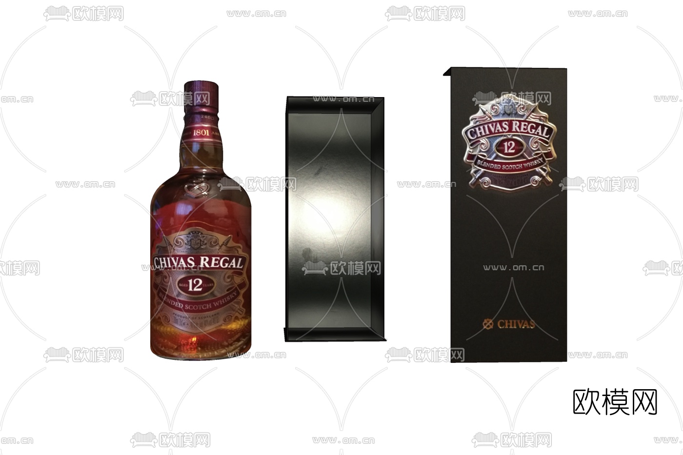 现代芝华士威士忌免费su模型下载
