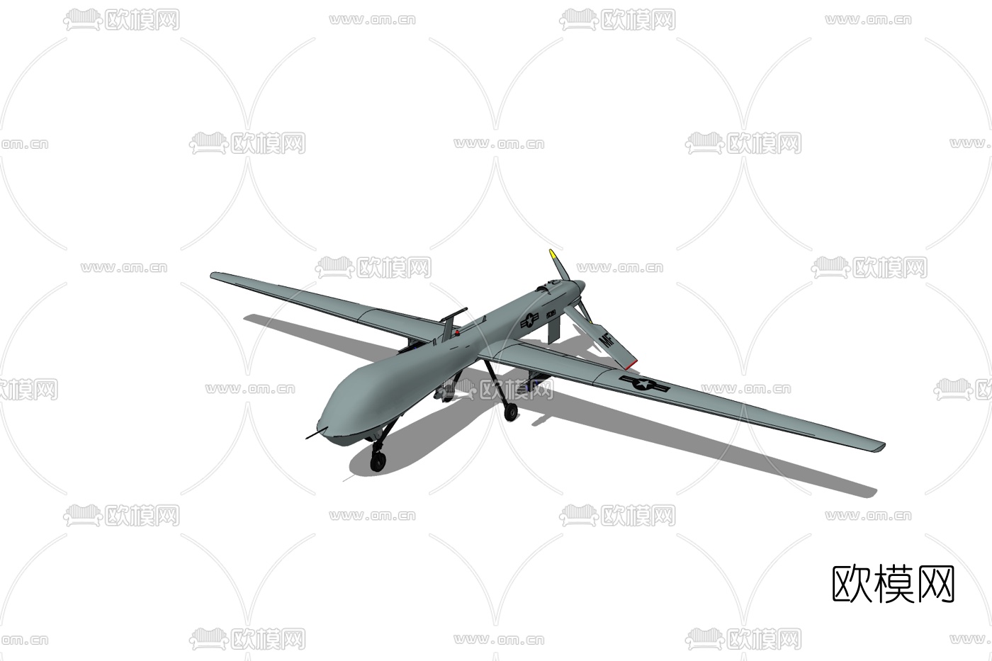 现代无人侦察机免费su模型下载
