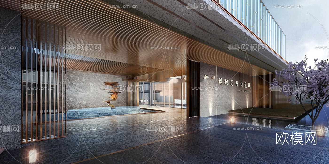 现代展示中心su模型下载（渲染图7）