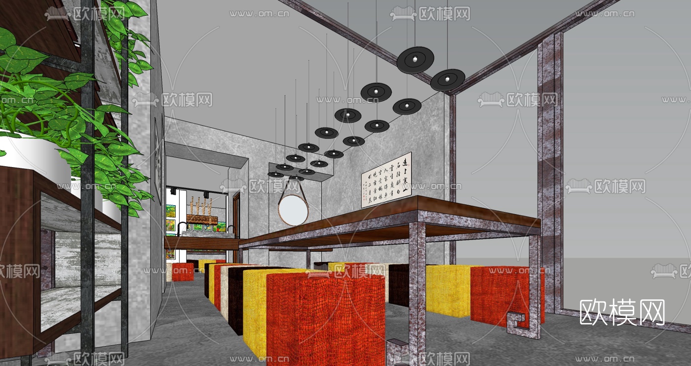 工业风画室su模型下载（渲染图5）