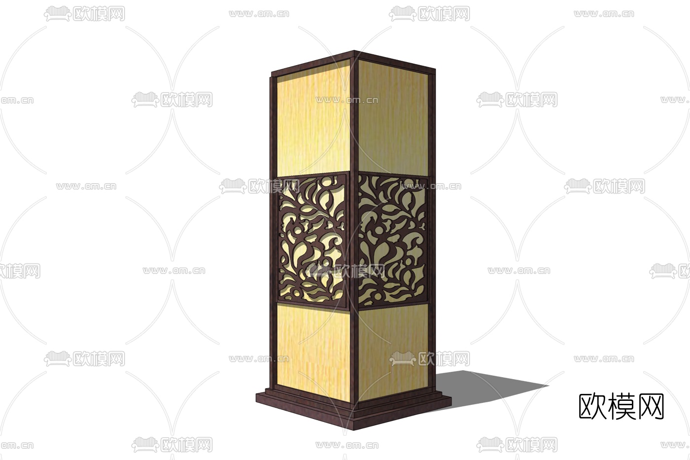 中式金属景观灯免费su模型下载