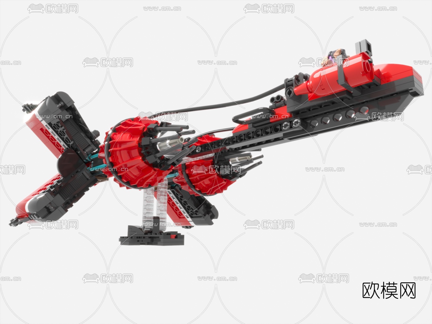 现代宇宙飞船玩具3d模型下载（渲染图4）