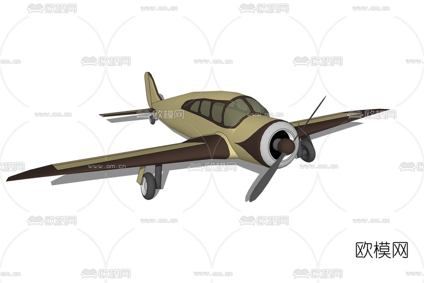 现代小型飞机免费su模型下载