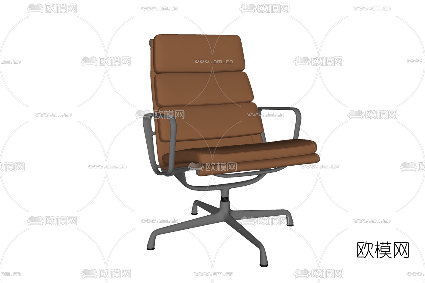 现代皮革单椅免费su模型下载