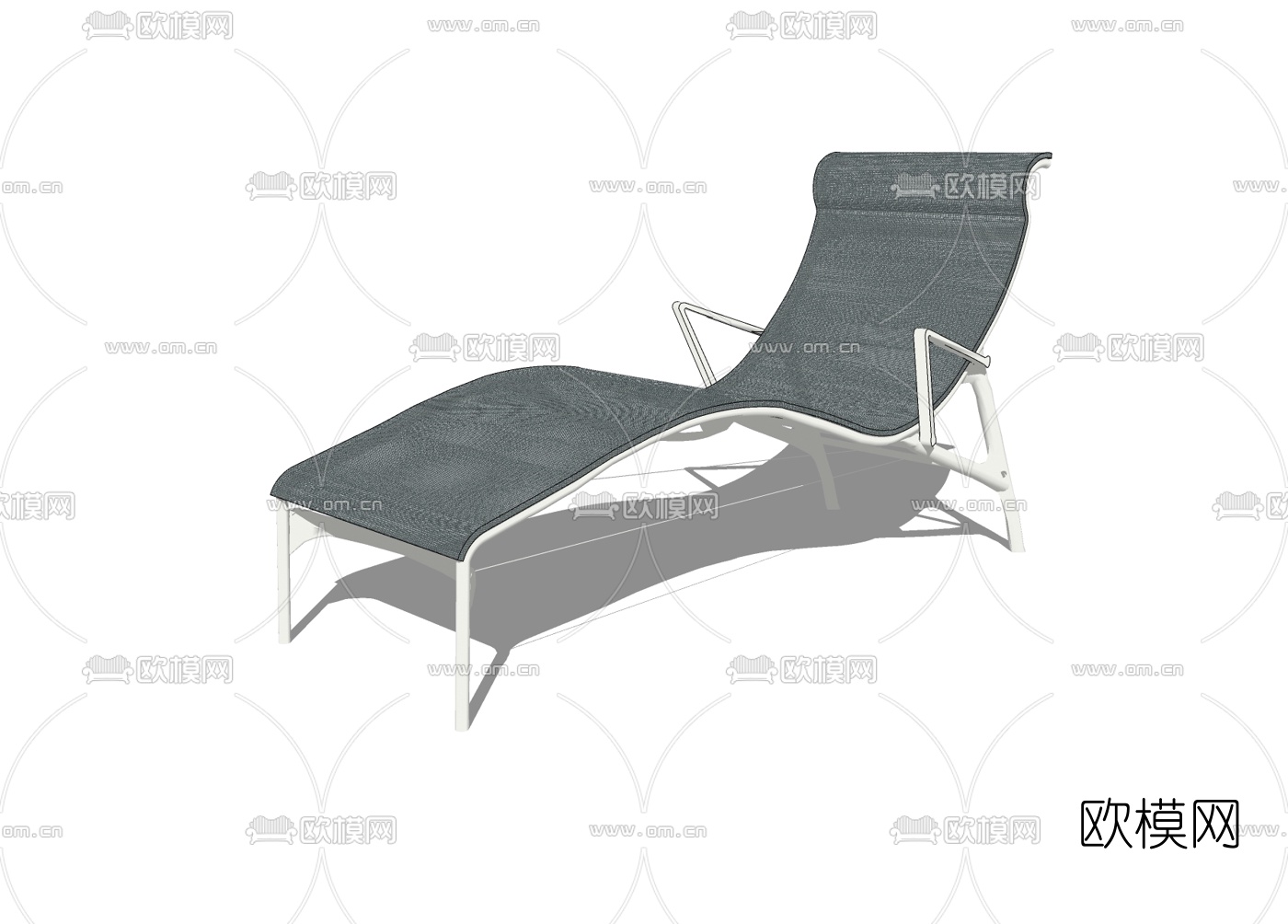 现代躺椅免费su模型下载