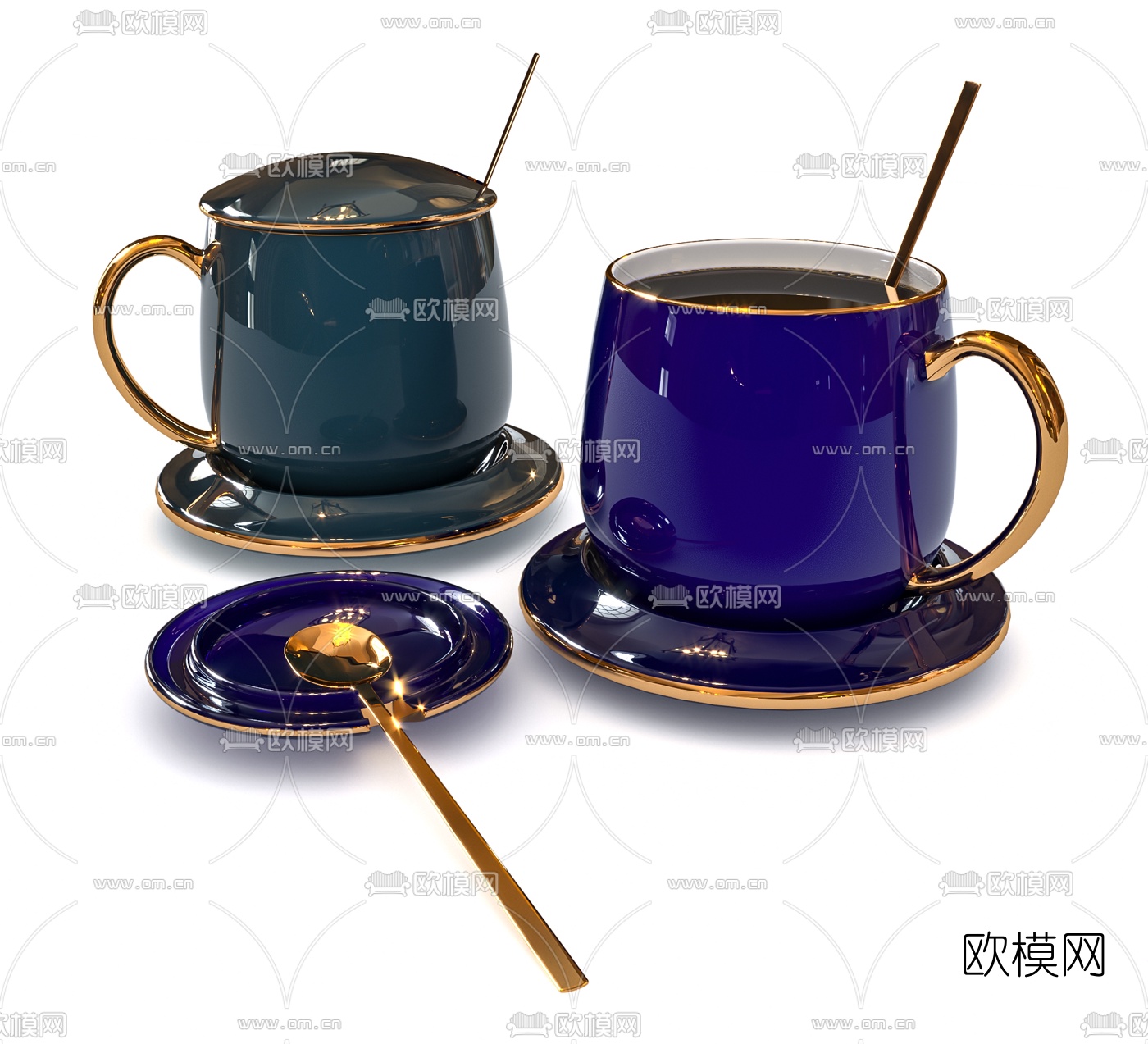 现代马克杯3d模型下载