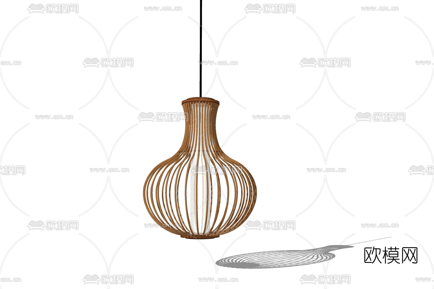 现代金属吊灯免费su模型下载