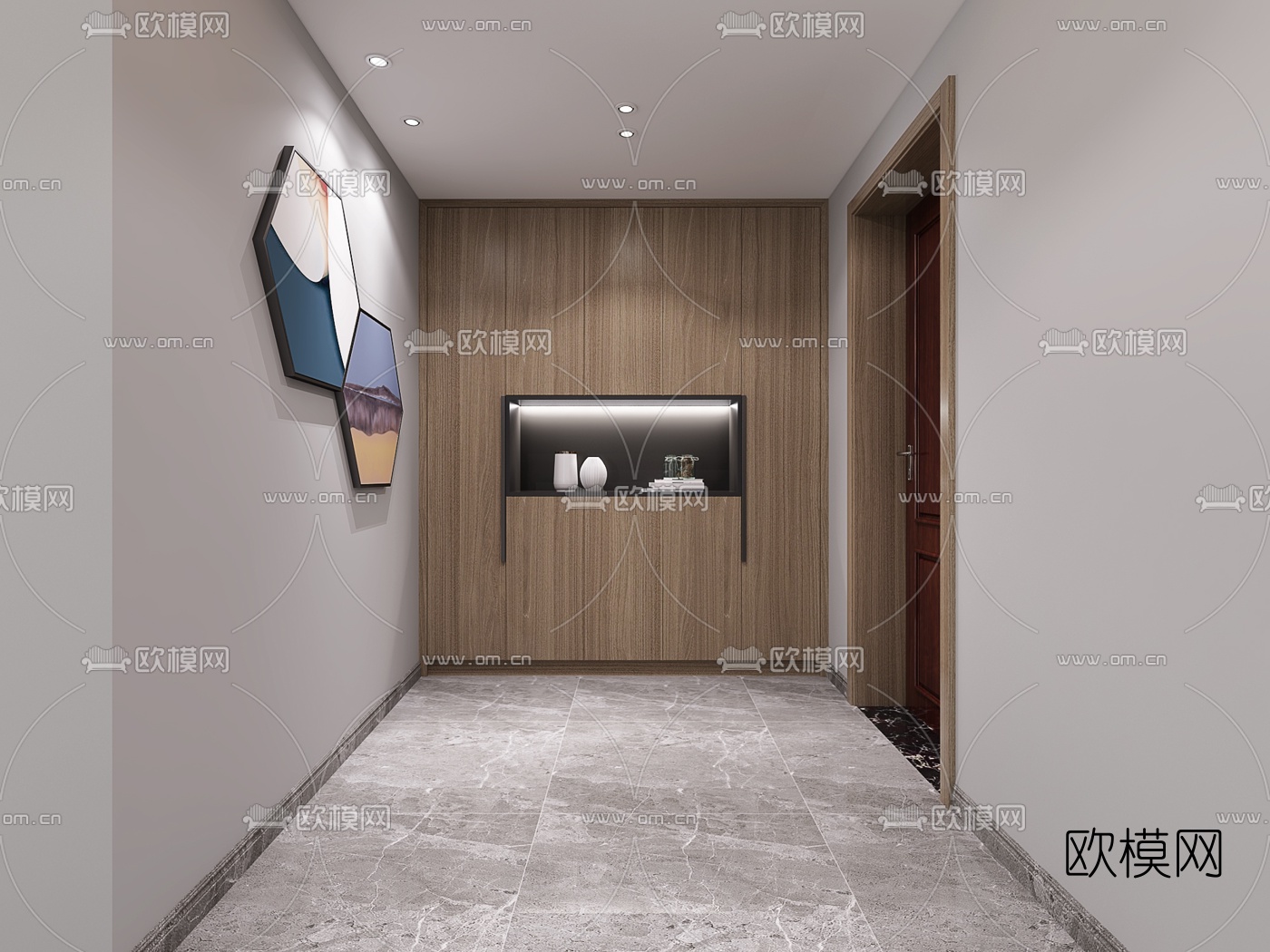 北欧客厅餐厅3d模型下载（渲染图3）