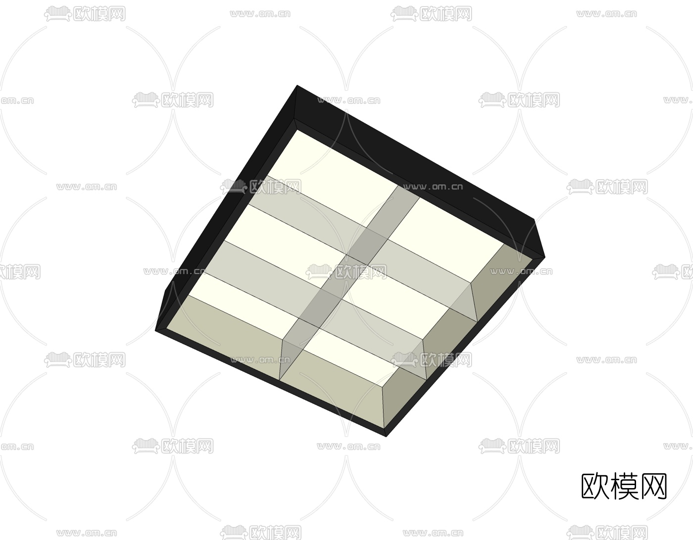 现代办公栅格灯免费su模型
