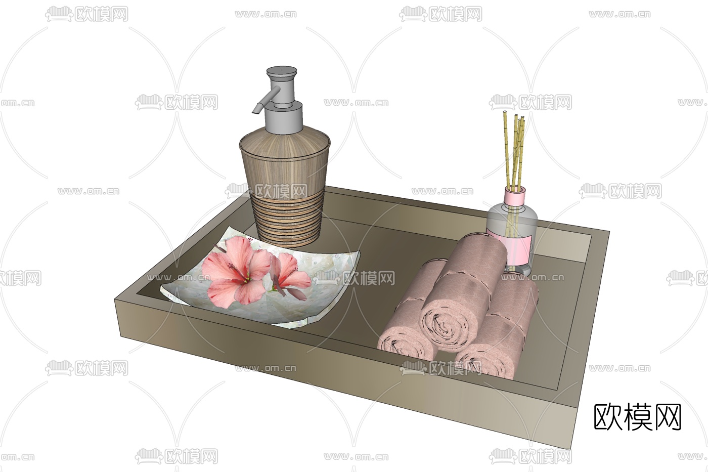 现代毛巾沐浴露免费su模型下载