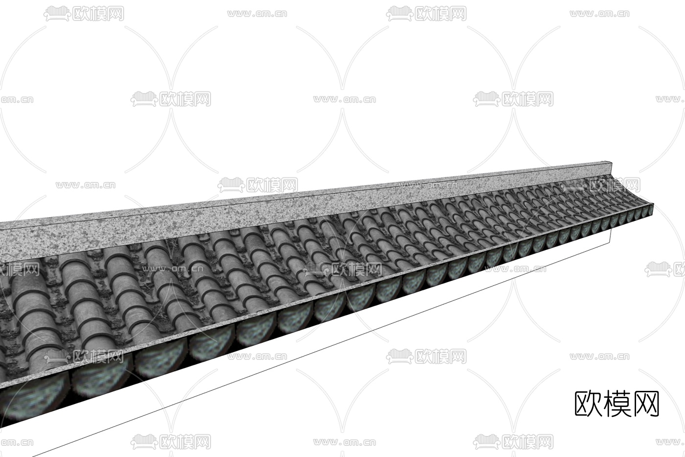 中式屋檐免费su模型下载