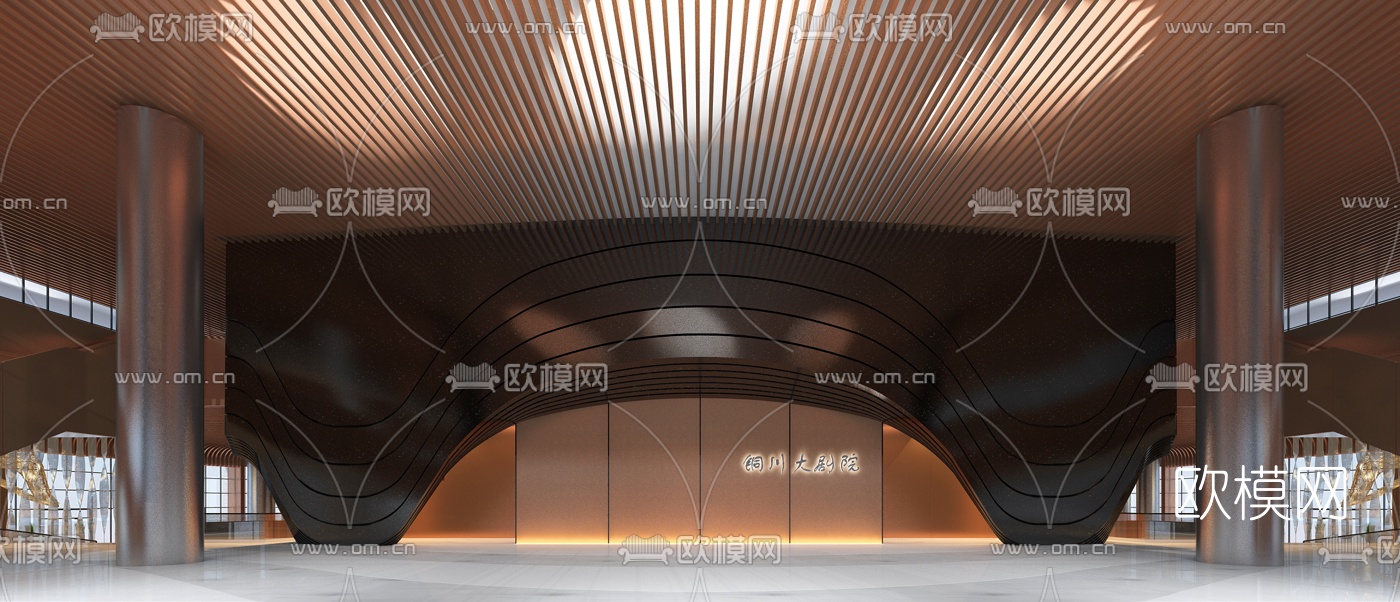 现代剧院大堂3d模型