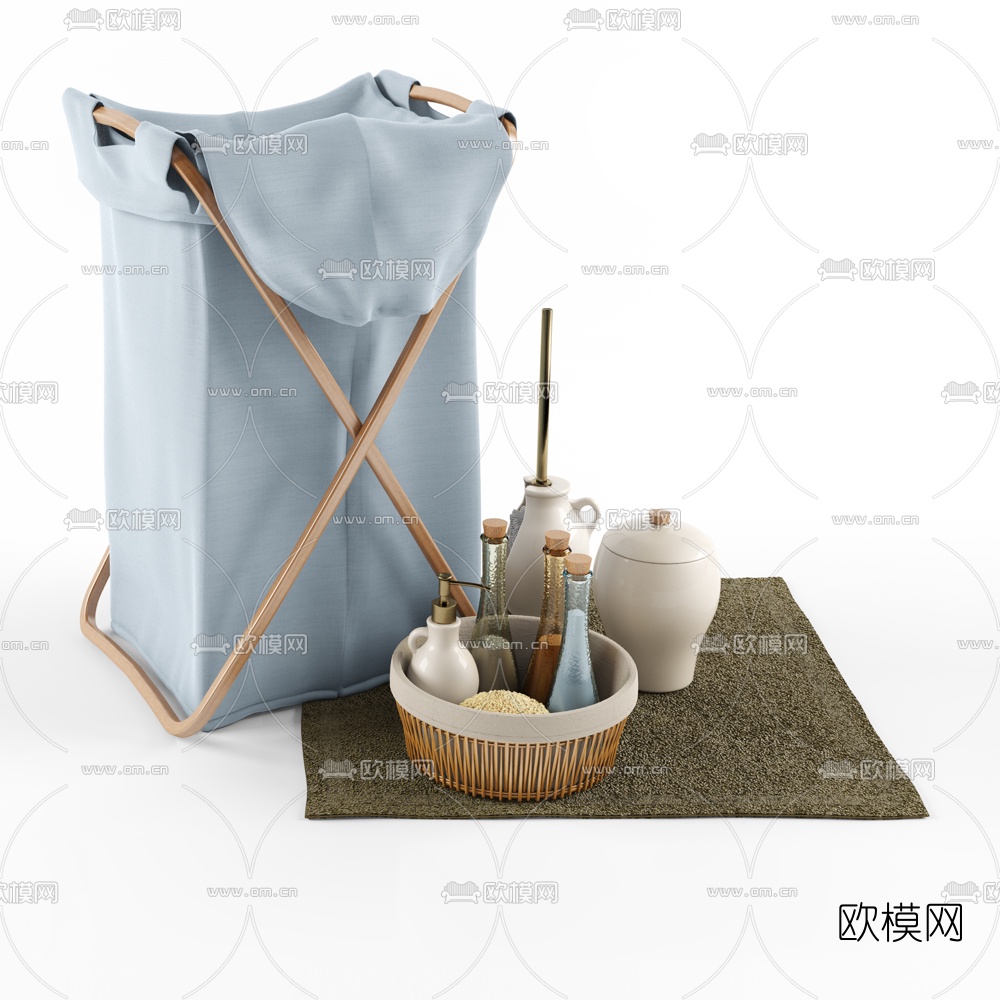 现代洗浴用品3d模型