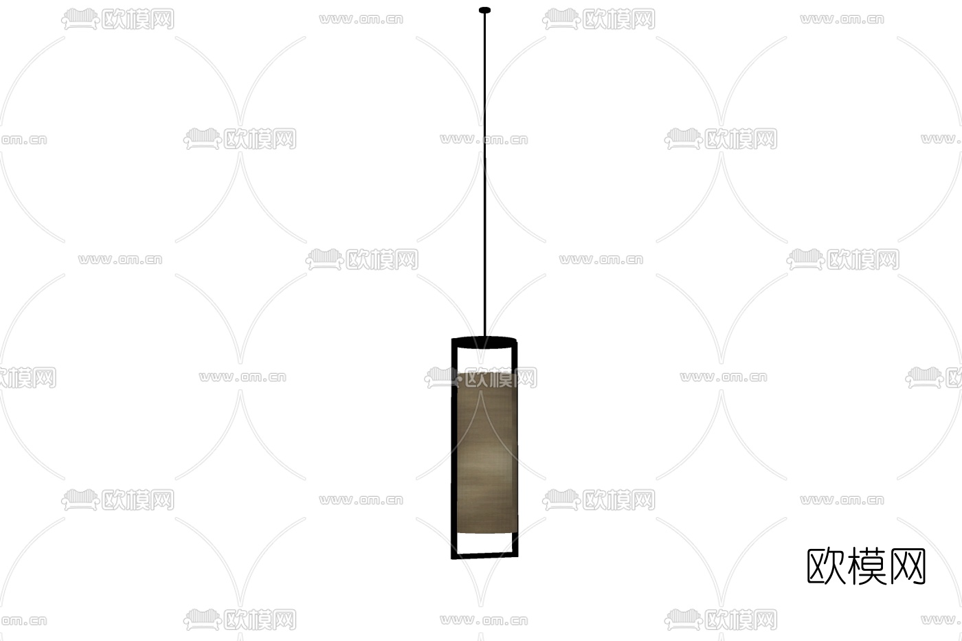 新中式金属吊灯免费su模型下载