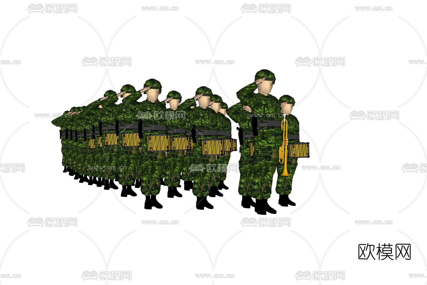 现代警察人物免费su模型