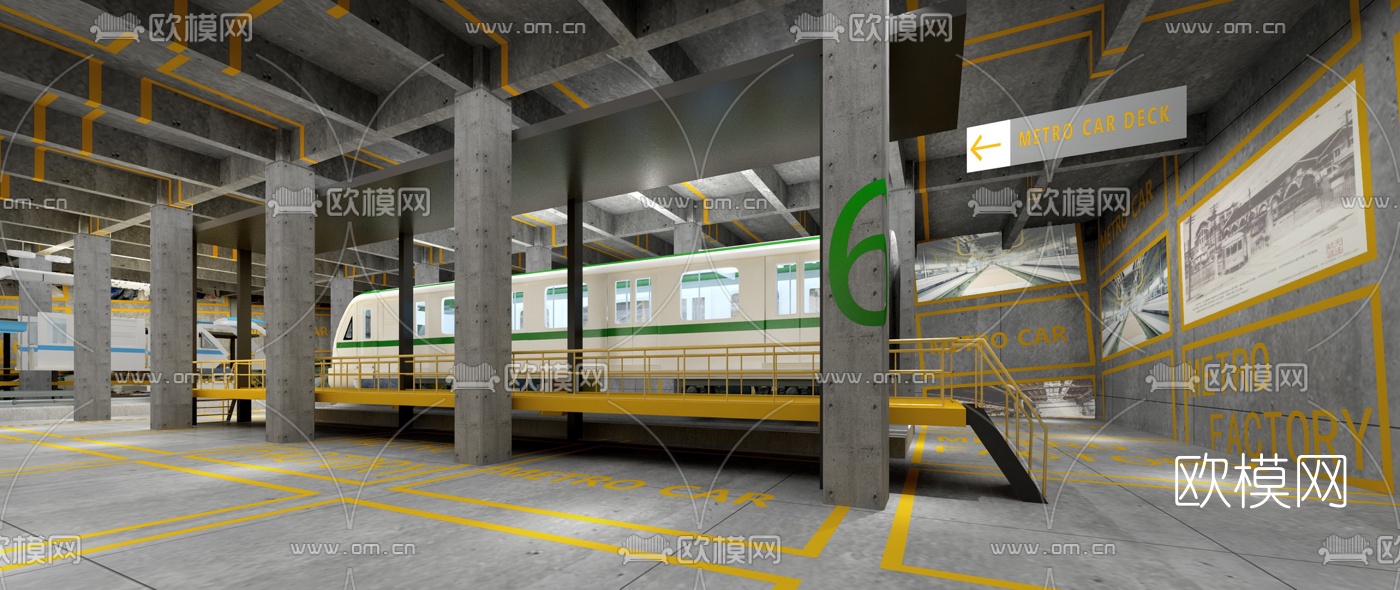 工业风交通科技展厅3d模型