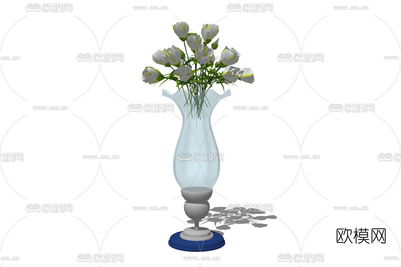 欧式花瓶花卉免费su模型下载