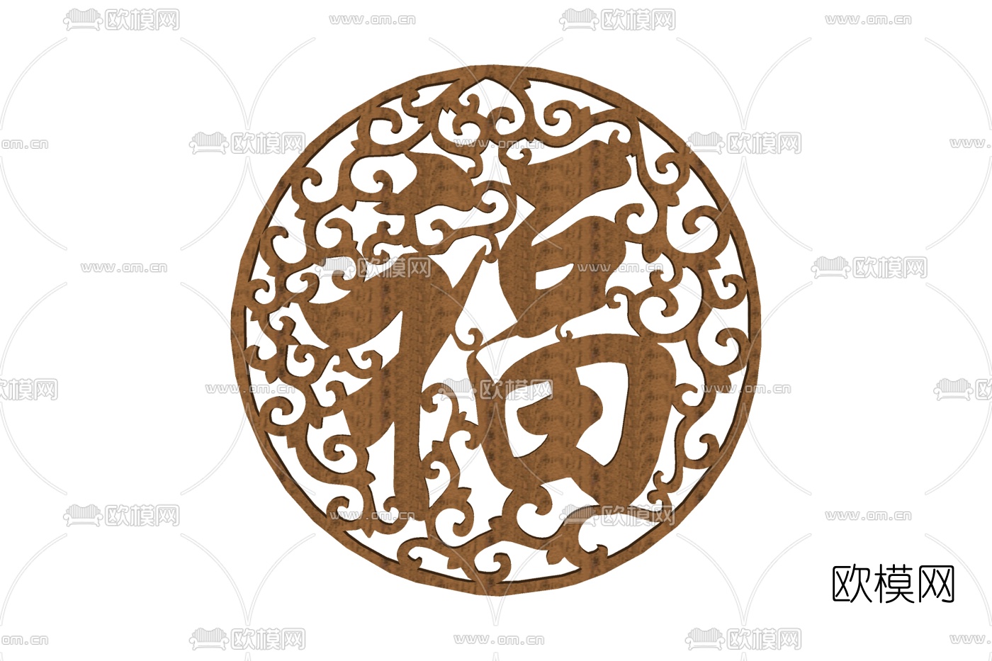 中式福字挂件免费su模型