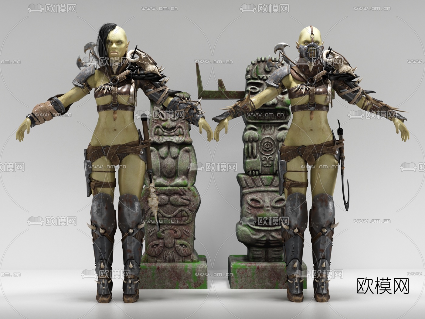 现代兽人游戏角色3d模型