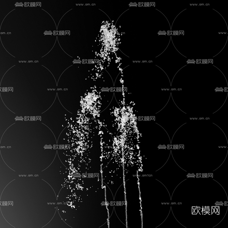 现代喷泉水景3d模型下载（渲染图5）