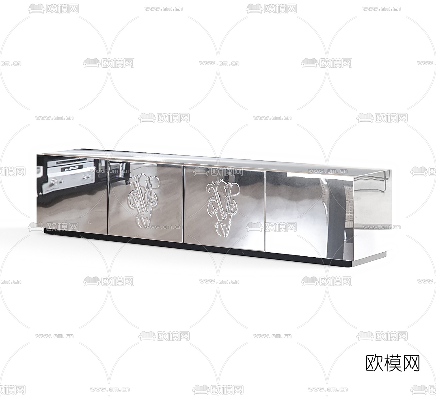 后现代金属电视柜3d模型