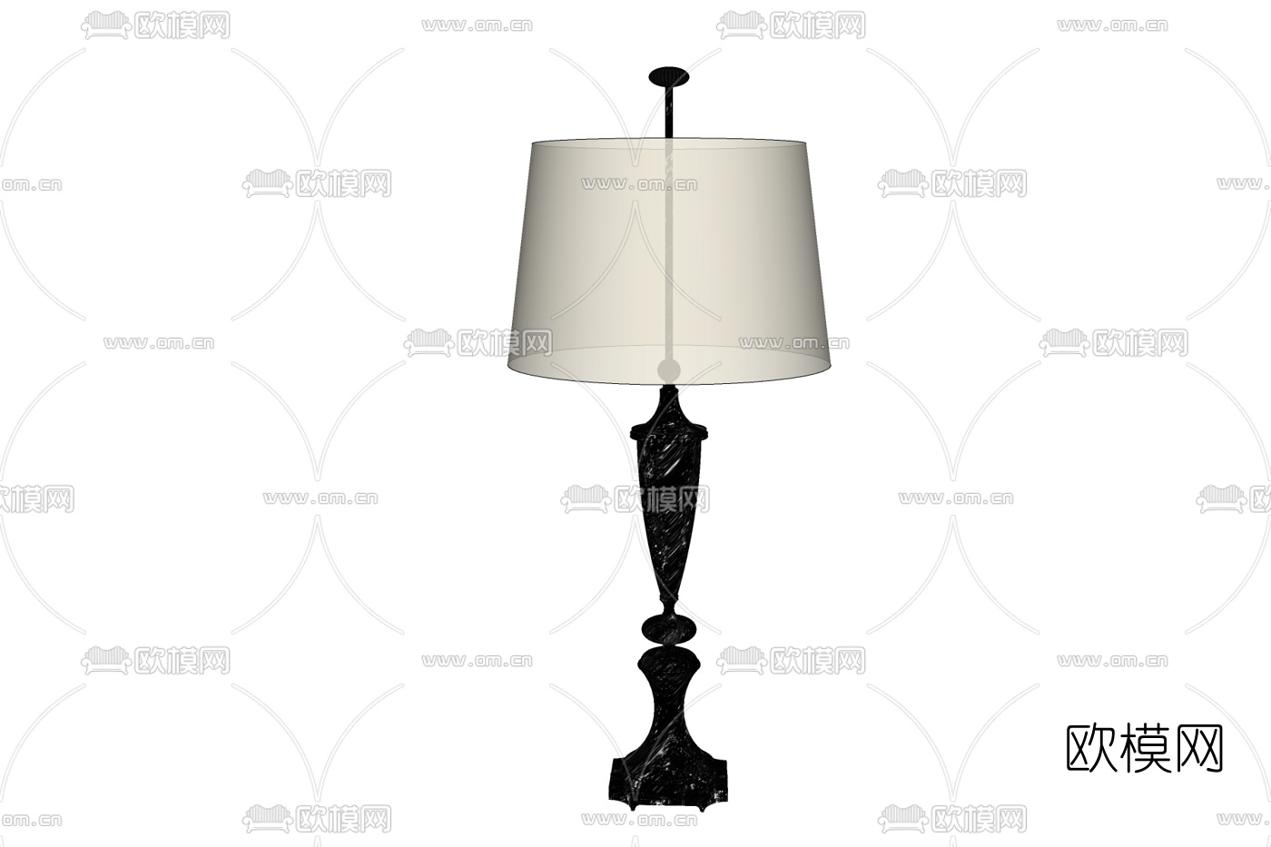美式台灯免费su模型下载