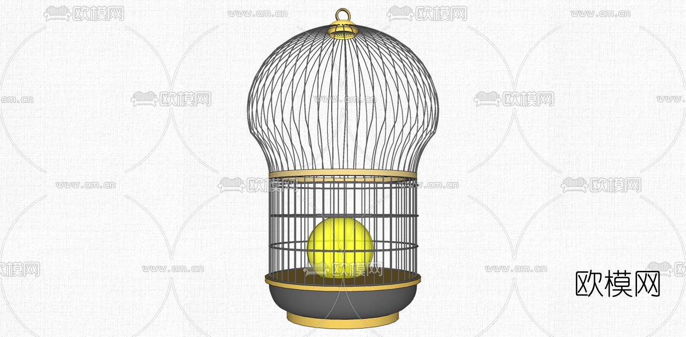 中式灯笼吊灯su模型