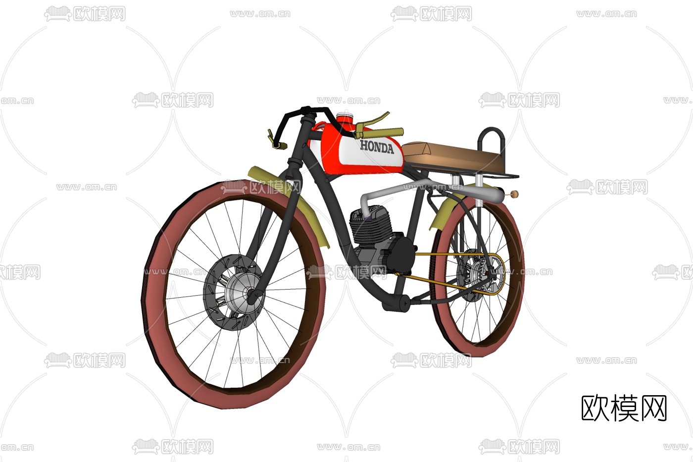 现代自行车免费su模型下载