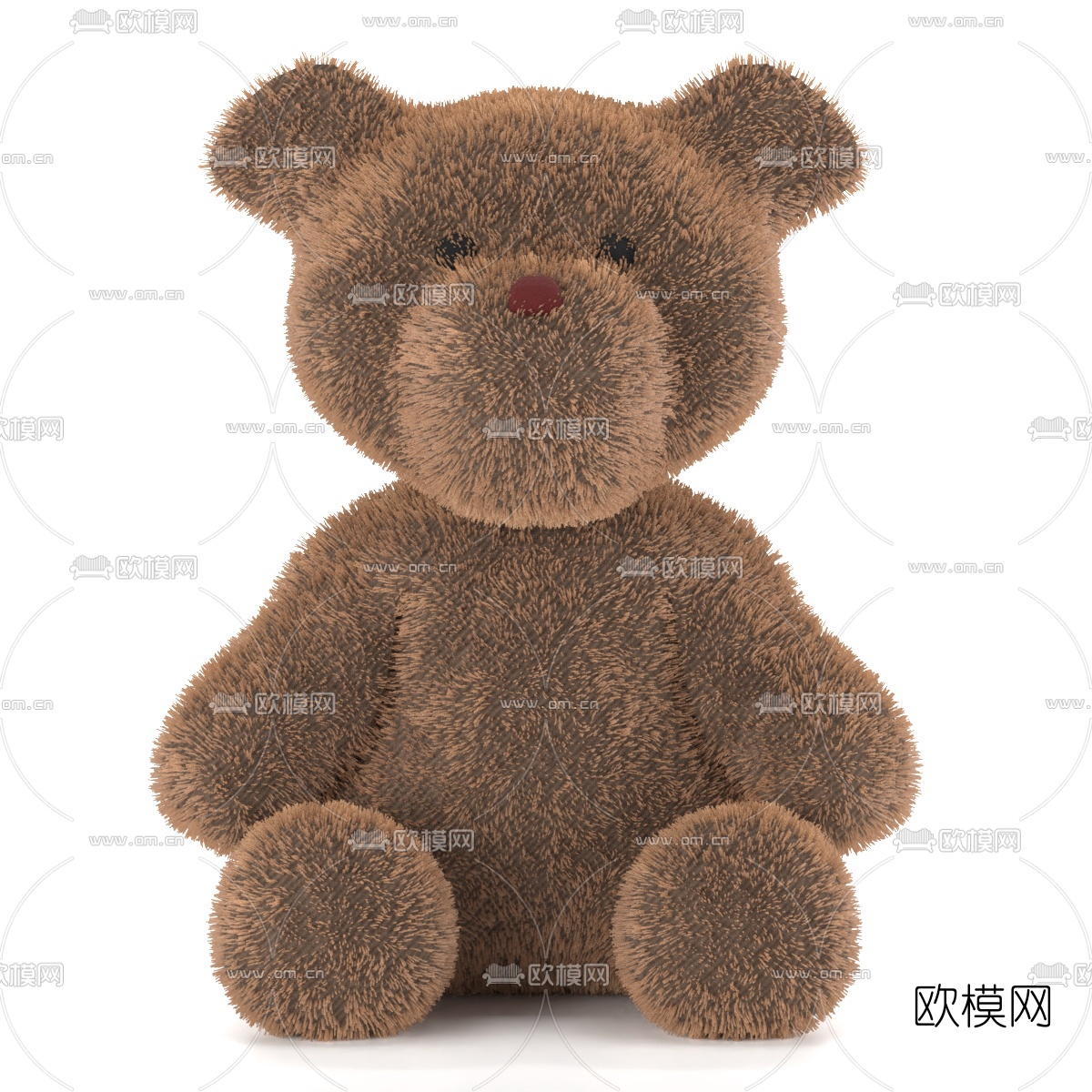 现代儿童毛绒玩具熊3d模型下载（渲染图1）