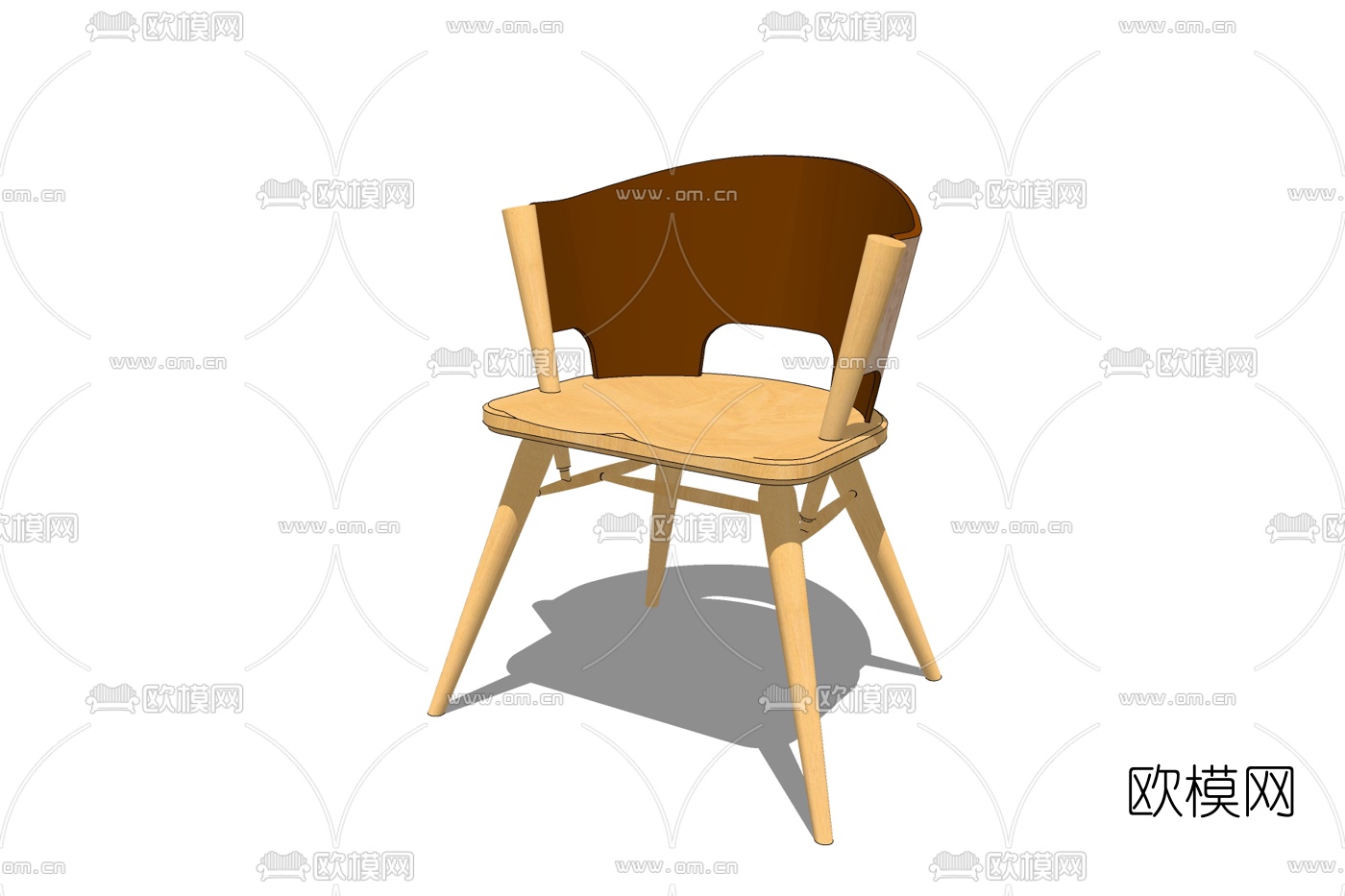 北欧单椅免费su模型下载