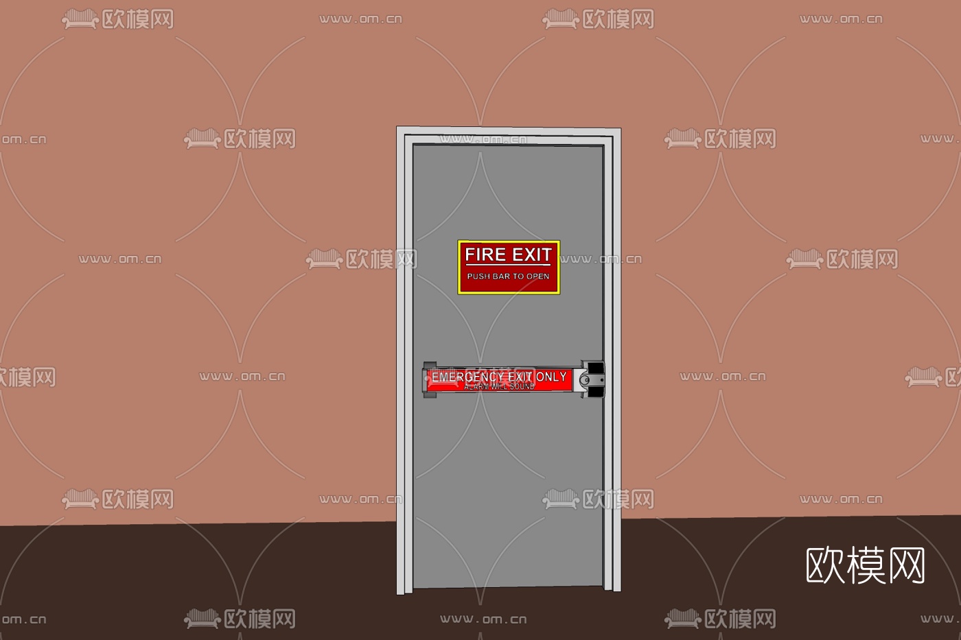 现代防火门免费su模型下载