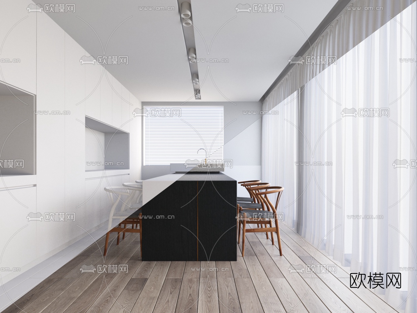 现代餐厅免费3d模型