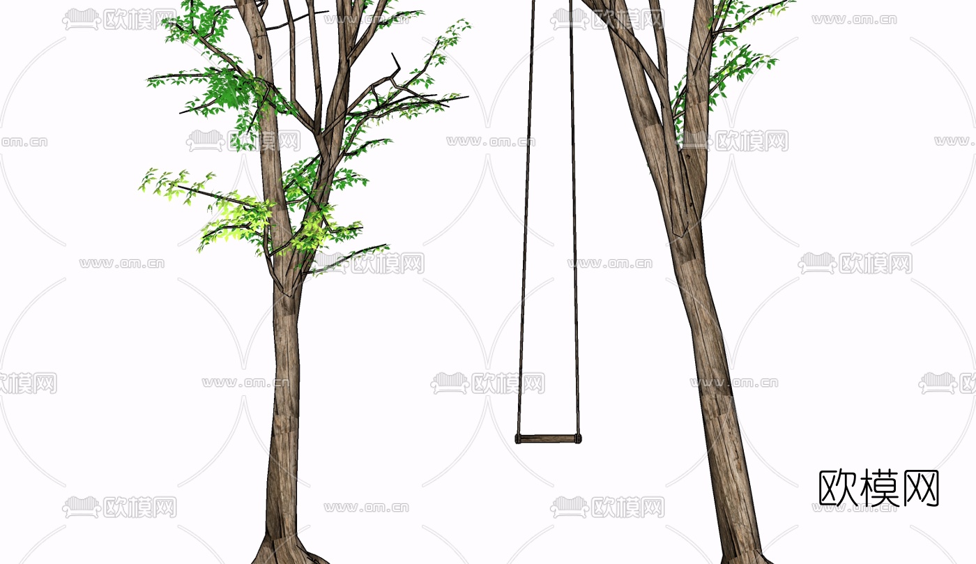 现代秋千免费su模型下载