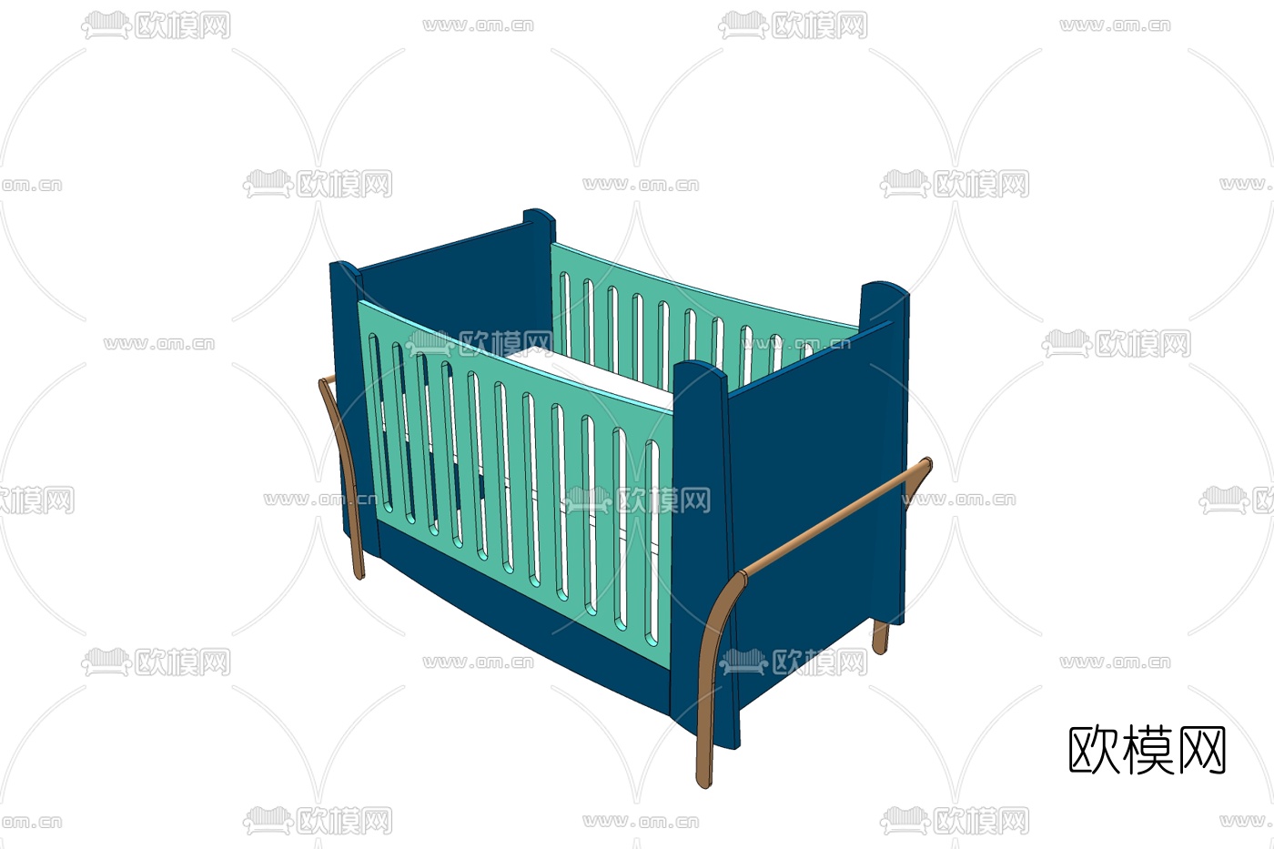 简欧儿童床免费su模型下载