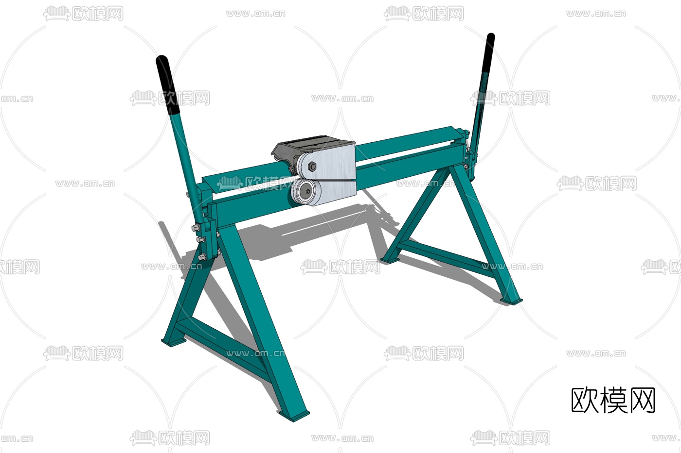 工业风手动切割机床免费su模型下载