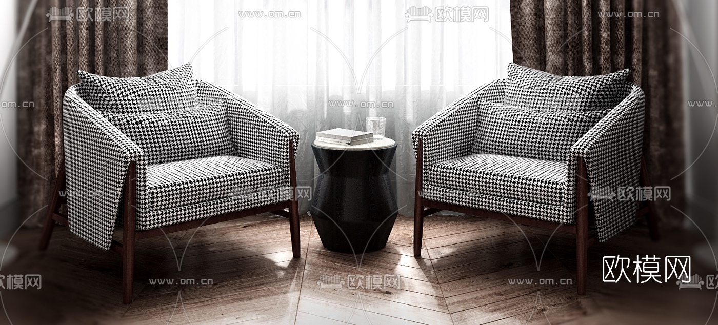 Vladislava Torgonsky设计 现代布艺休闲椅3d模型