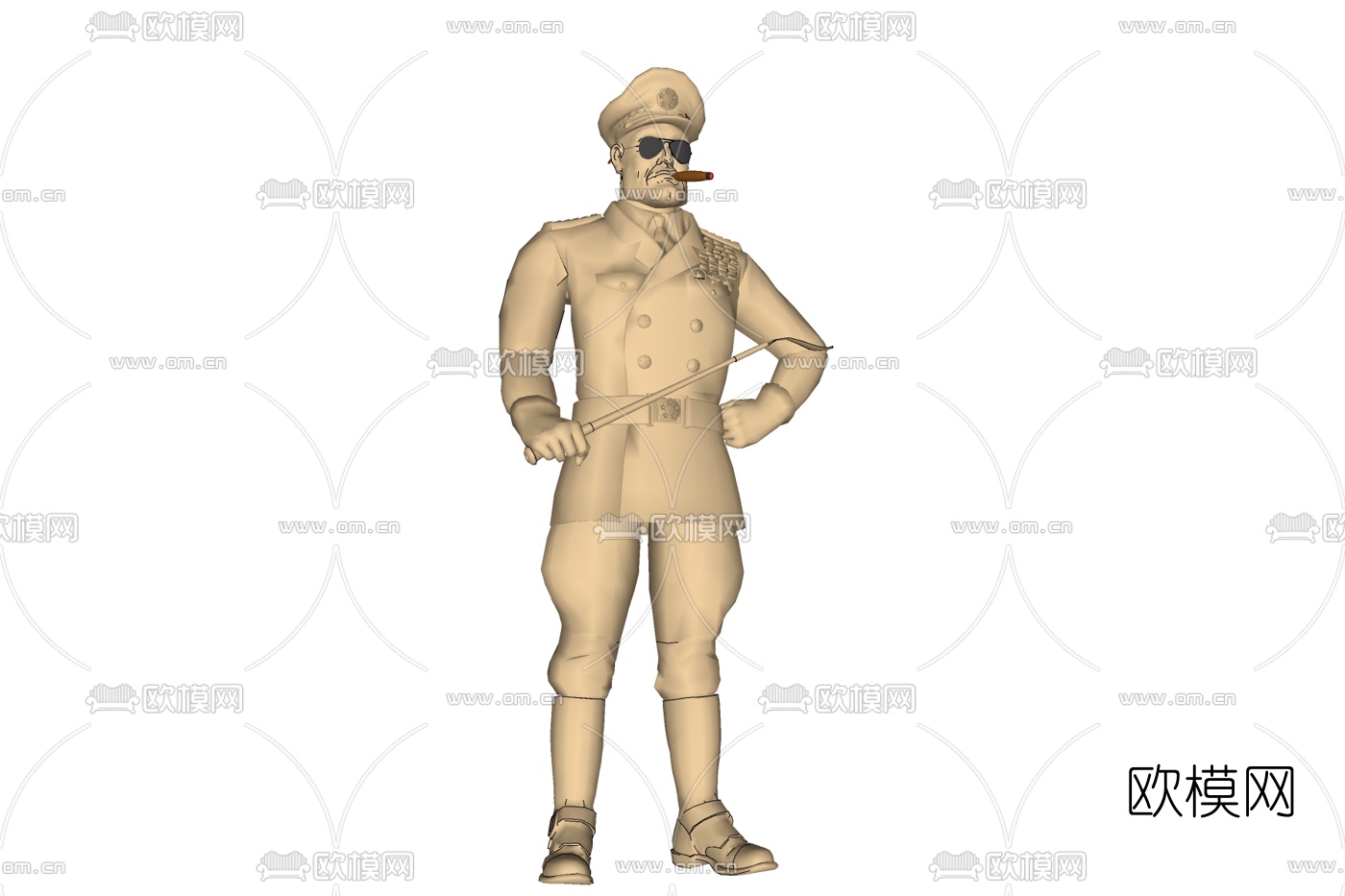 中式军人免费su模型下载