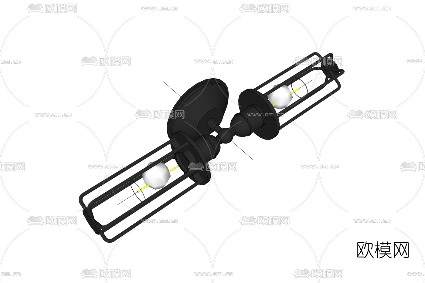 美式壁灯免费su模型下载