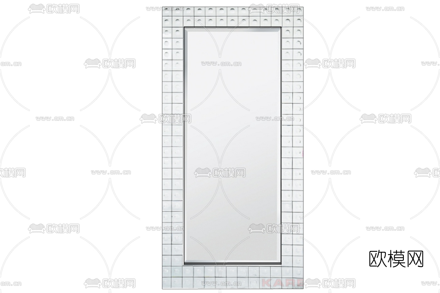 现代立体式镜子免费su模型下载