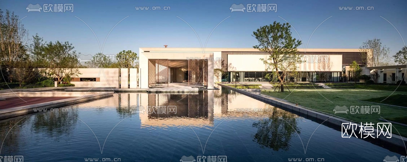 现代售楼处su模型下载（渲染图2）