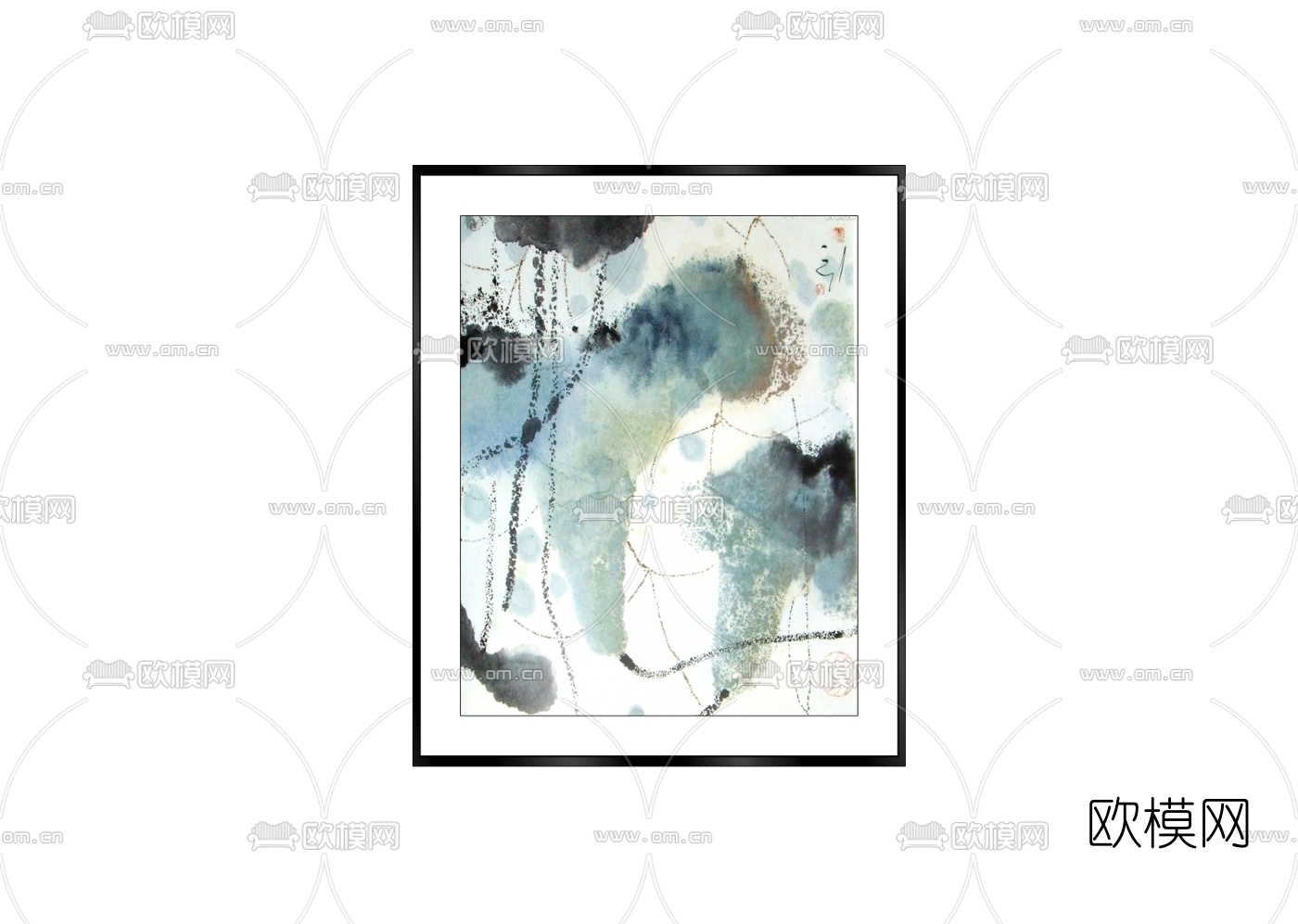 中式装饰画免费su模型下载