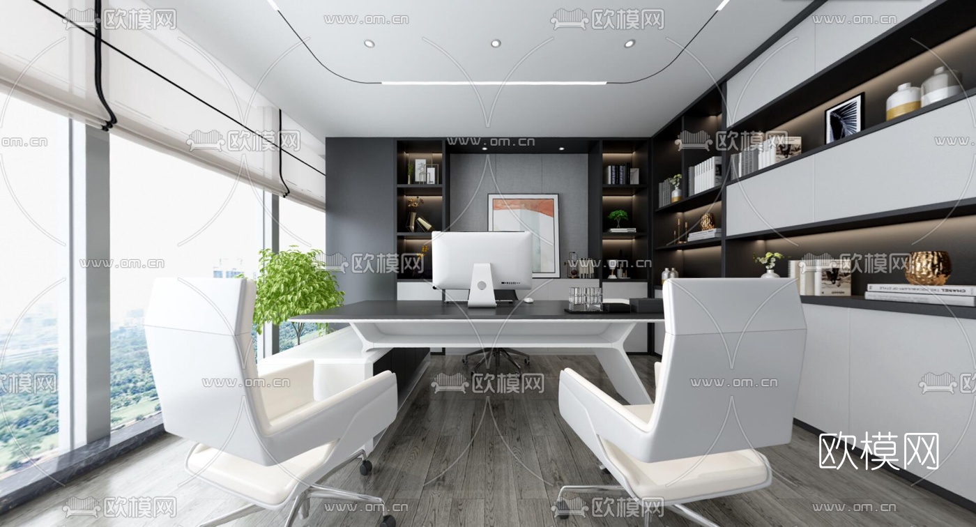 现代总经理办公室vr全景3d模型下载_ID10153813_3dmax免费模型-欧模网