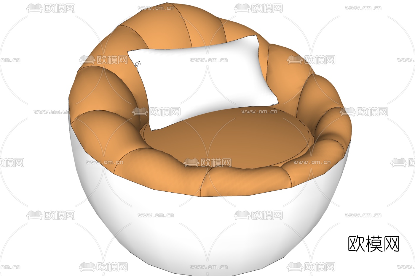 现代休闲沙发免费su模型下载