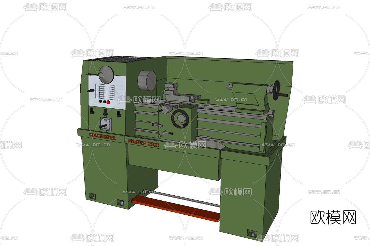 工业风机床免费su模型下载