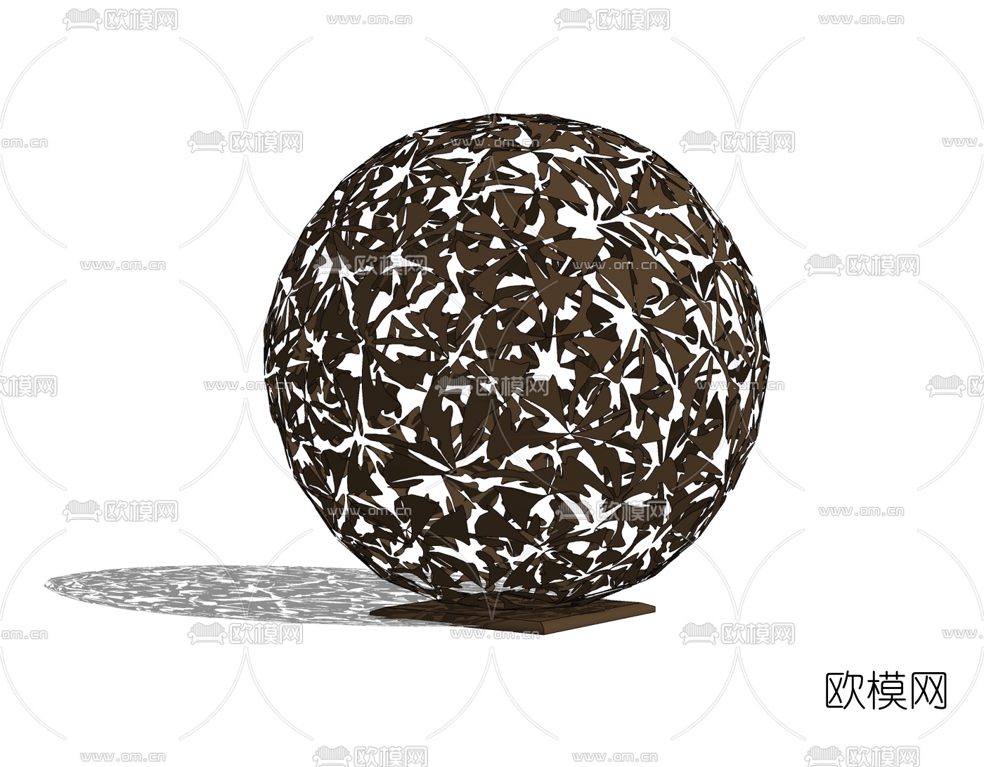 现代雕塑小品免费su模型下载